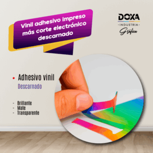 Vinil adhesivo impreso más corte electrónico descarnado