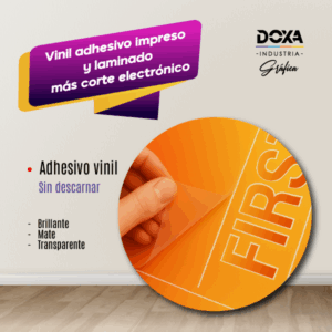 Vinil adhesivo impreso y laminado más corte electrónico