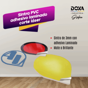 Sintra PVC adhesivo laminado corte láser