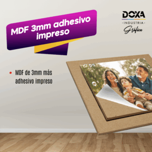 MDF 3mm adhesivo impreso