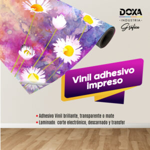 Vinil adhesivo impreso brillante, mate o transparente
