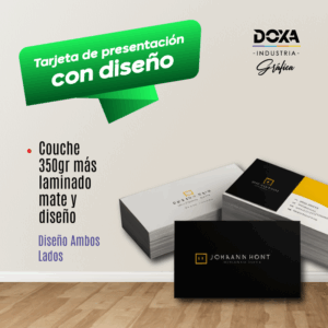 Tarjetas de presentación con diseño