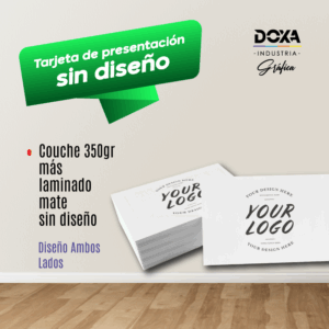Tarjetas de presentación sin diseño