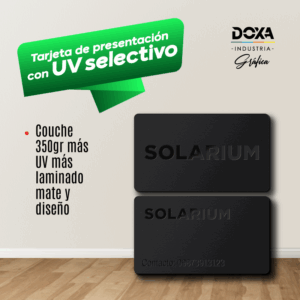 Tarjetas de presentación UV selectivo