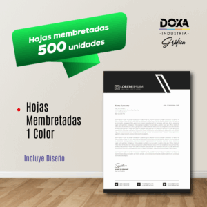 Hojas membretadas