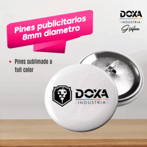 Pines publicitarios 8mm diametro