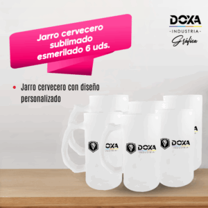 Jarro cervecero sublimado esmerilado