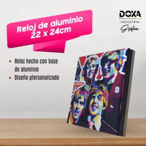 Reloj de aluminio 22 x 24cm