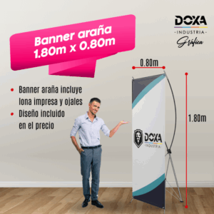 Banner araña 1,80m x 80m