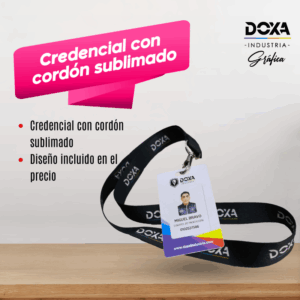 Credencial con cordón sublimado