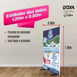 Exhibidor de dos lados 1,20m x 0,80m