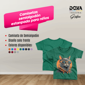 Camisetas semialgodón estampadas