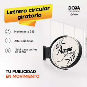 Letrero Circular Giratorio