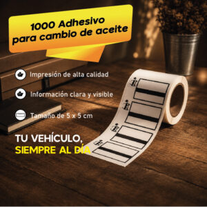 Adhesivo para Cambio de Aceite